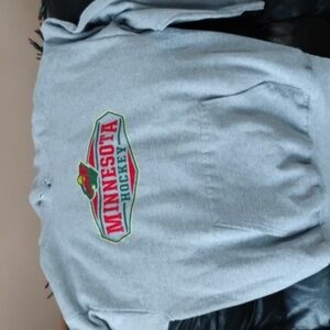 🏒 MINNESOTA WILD HOCKEY HOODIE UNISEX VNPLC  GRAY SWEATSHIRT
